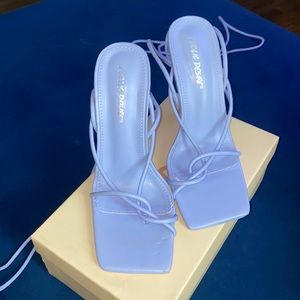 Lace up string heels